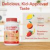 SmartyPants Kids Multivitamin Gummies Omega 3 Fish Oil (EPA/DHA), Vitamin D3, C, Vitamin B12, B6, Vitamin A, K & Zinc for Immune Support, Gluten Free, Three Fruit Flavors, 120 Count (30 Day Supply) - Image 6