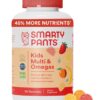 SmartyPants Kids Multivitamin Gummies Omega 3 Fish Oil (EPA/DHA), Vitamin D3, C, Vitamin B12, B6, Vitamin A, K & Zinc for Immune Support, Gluten Free, Three Fruit Flavors, 120 Count (30 Day Supply)